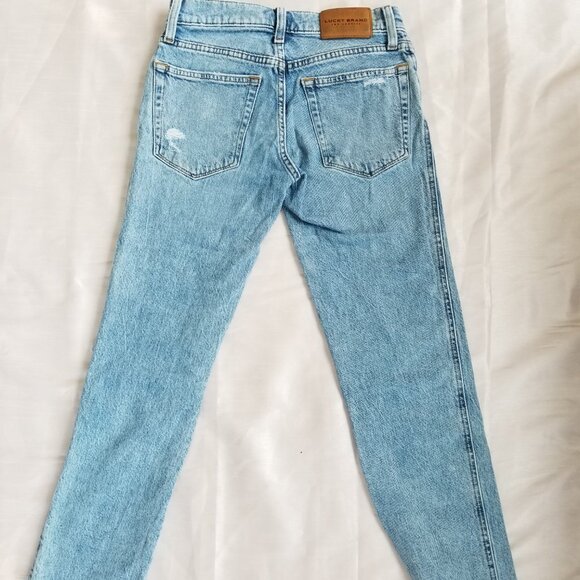 LUCKY BRAND CUT OFF MOM JEANS "JUST AS SHE IS" 90's CAPRIS STYLE SIZE 00/24 - Picture 2 of 7